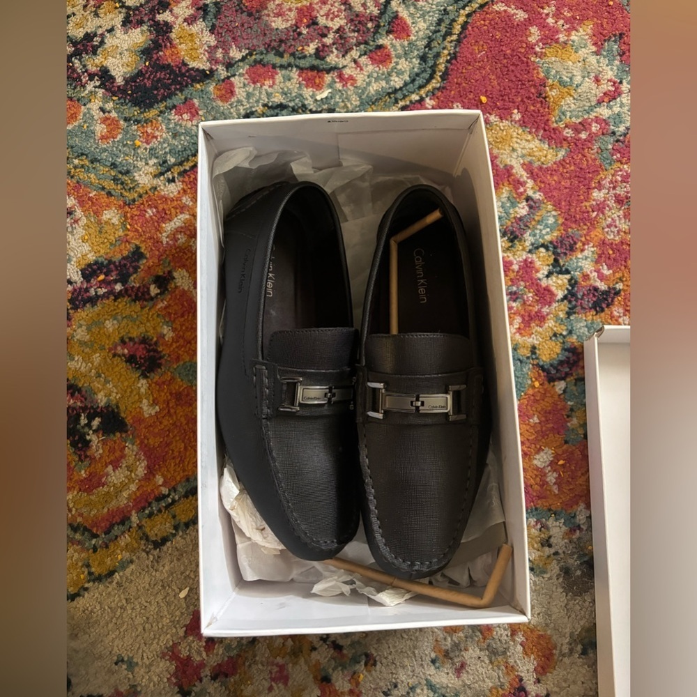 Calvin Klein magnus weave emboss loafers men's 8